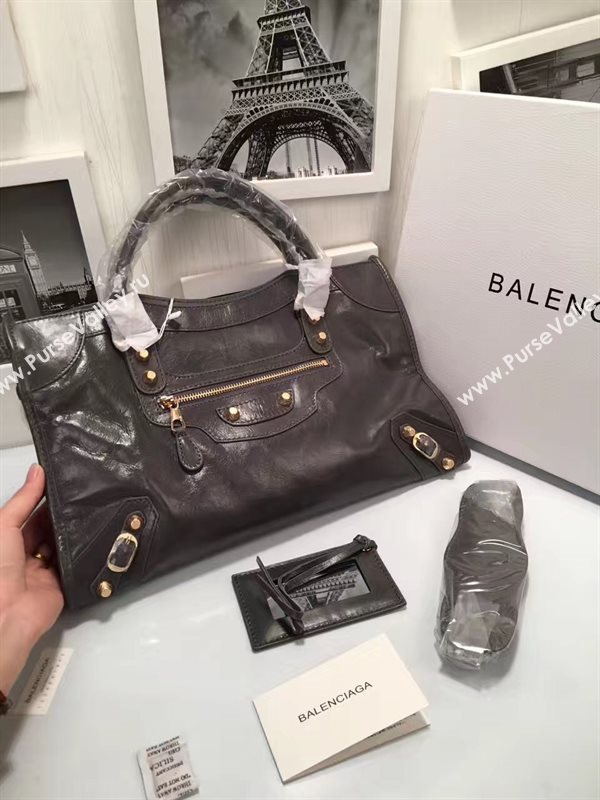 Balenciaga city dark large gray bag 4416