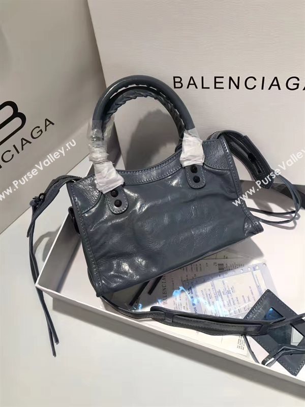 Balenciaga city mini gray navy bag 4423