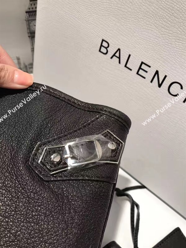 Balenciaga city black goatskin large bag 4426