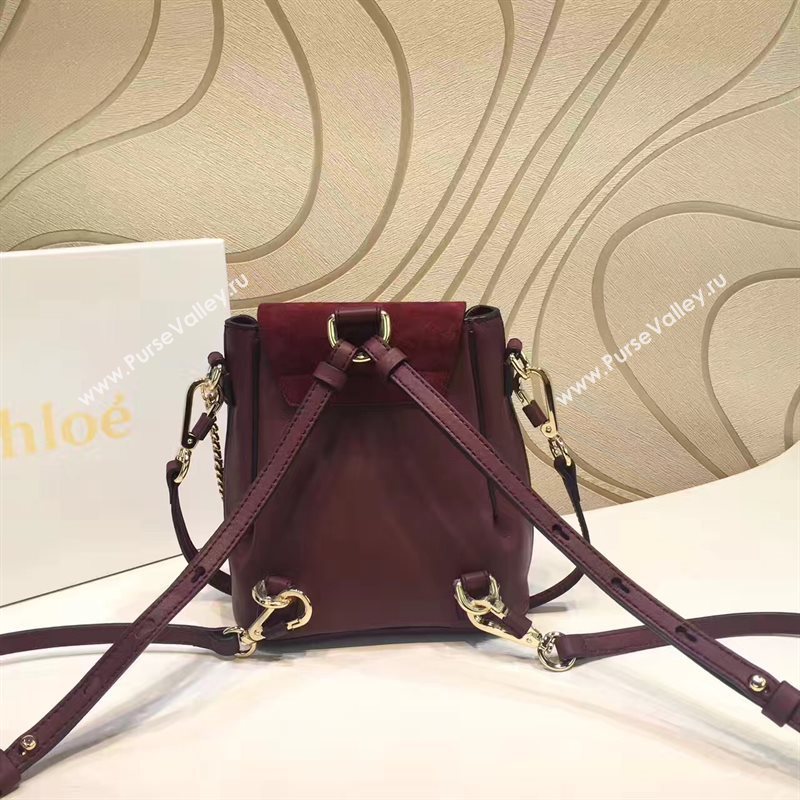 Chloe small wine backpack faye bag 4436