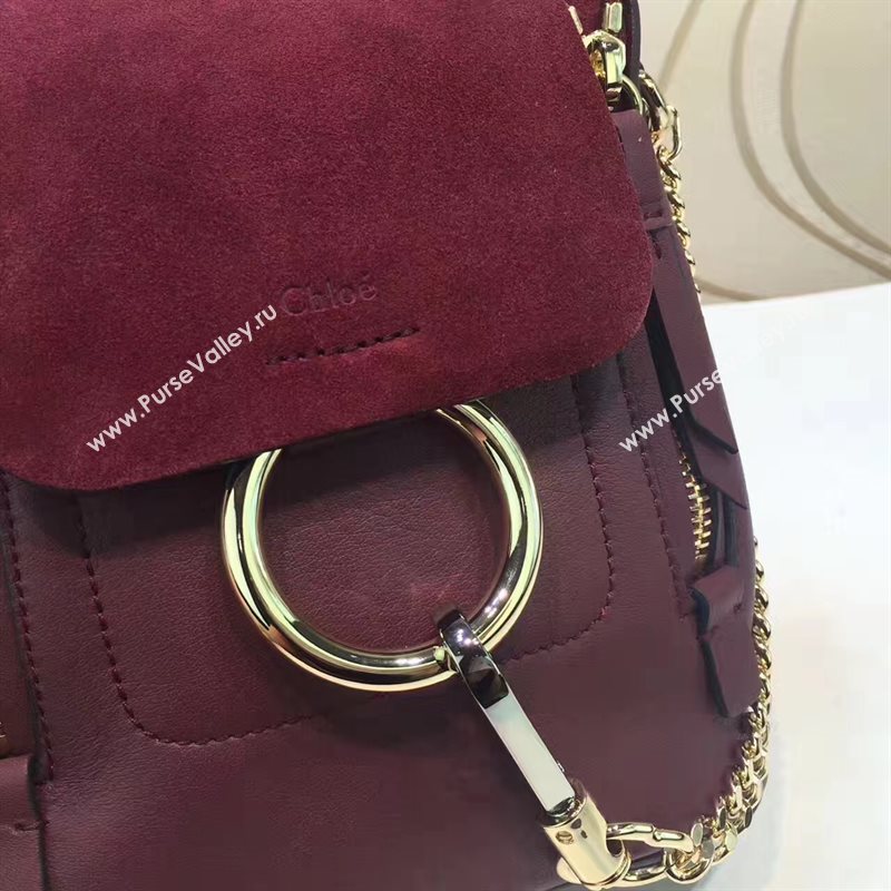 Chloe small wine backpack faye bag 4436