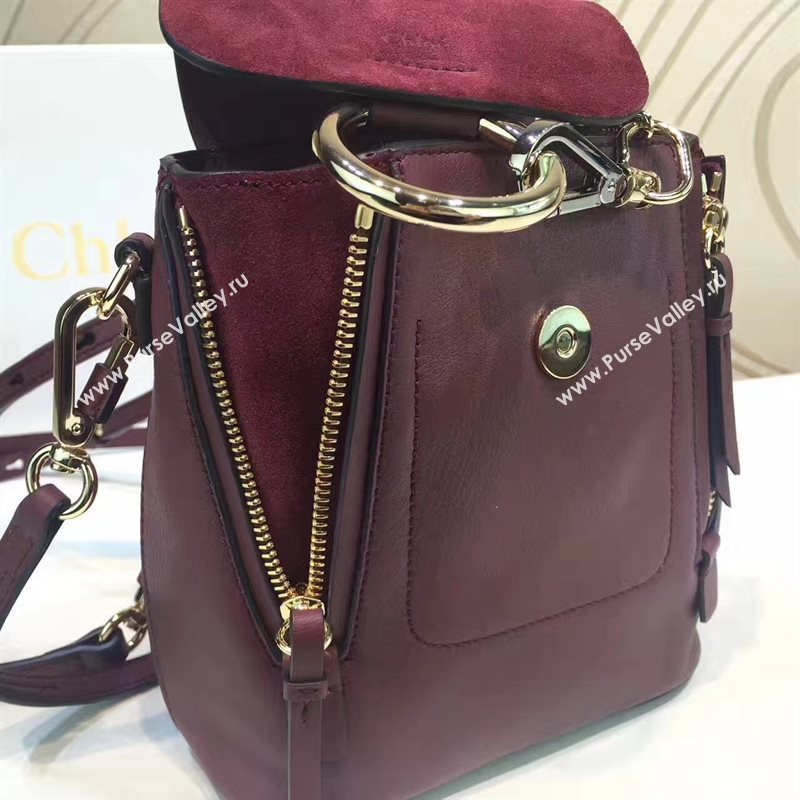Chloe small wine backpack faye bag 4436
