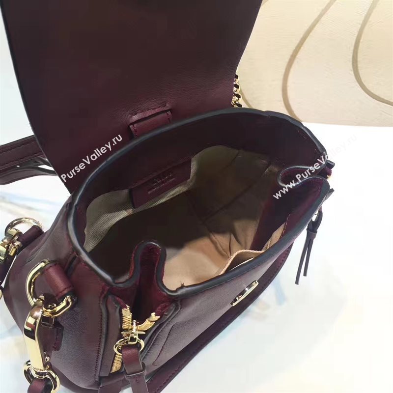 Chloe small wine backpack faye bag 4436