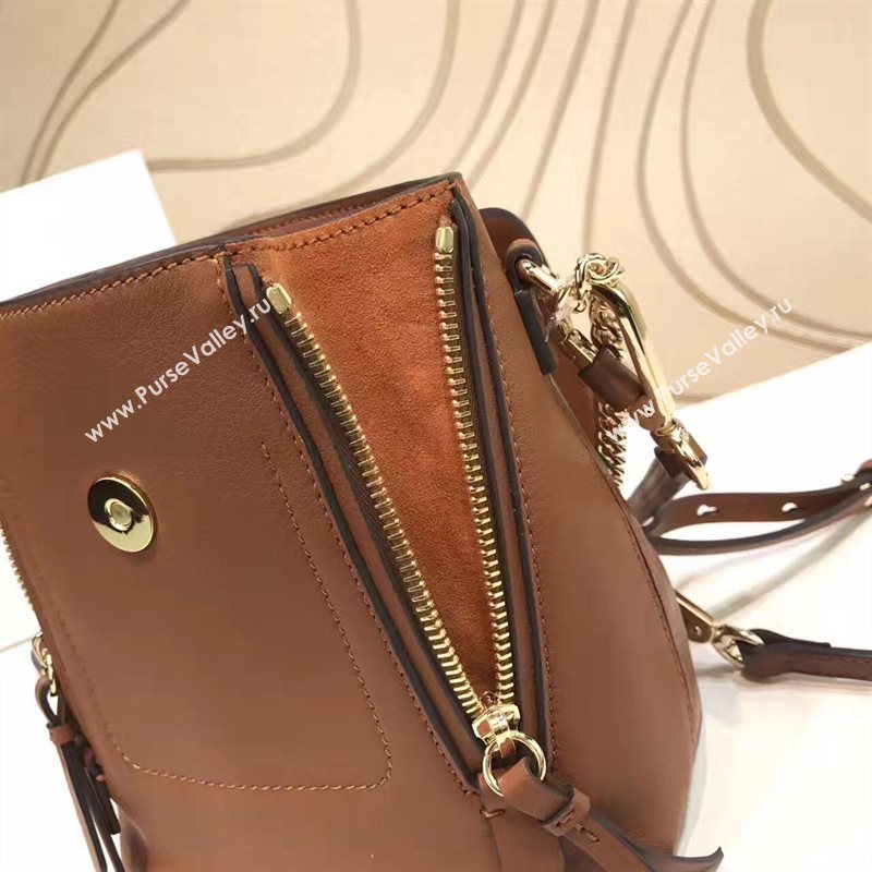 Chloe small tan backpack faye bag 4437