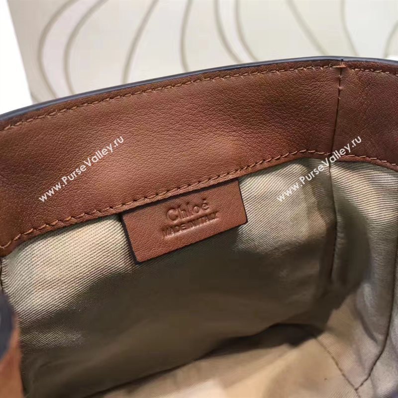 Chloe small tan backpack faye bag 4437