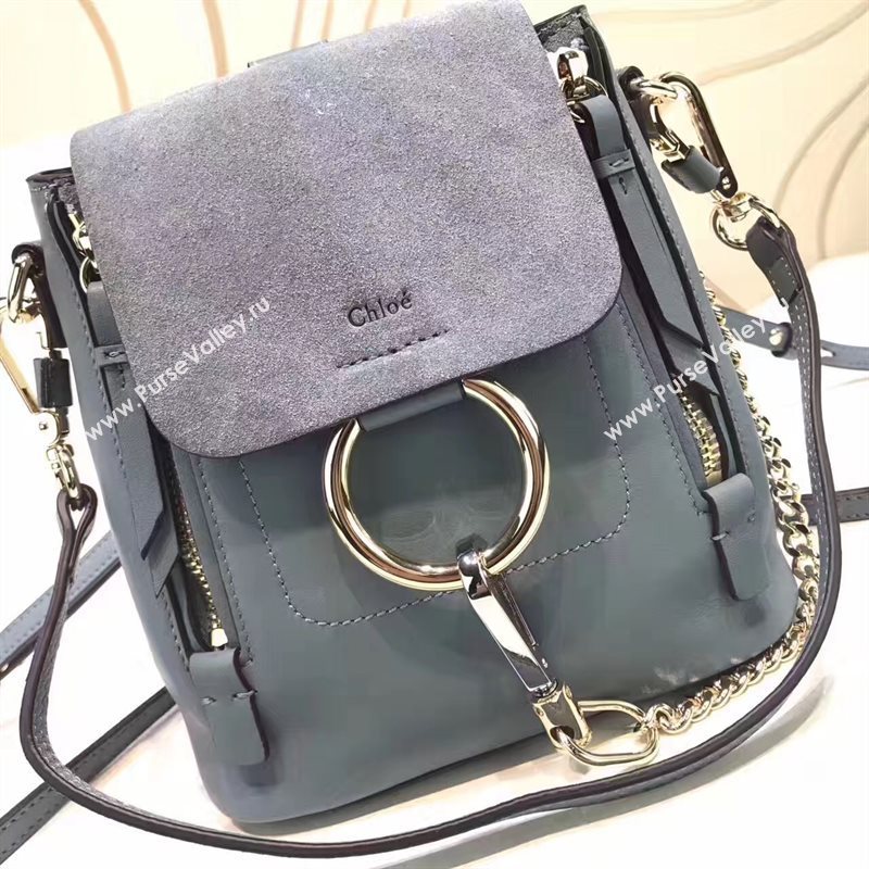 Chloe small faye gray backpack bag 4438