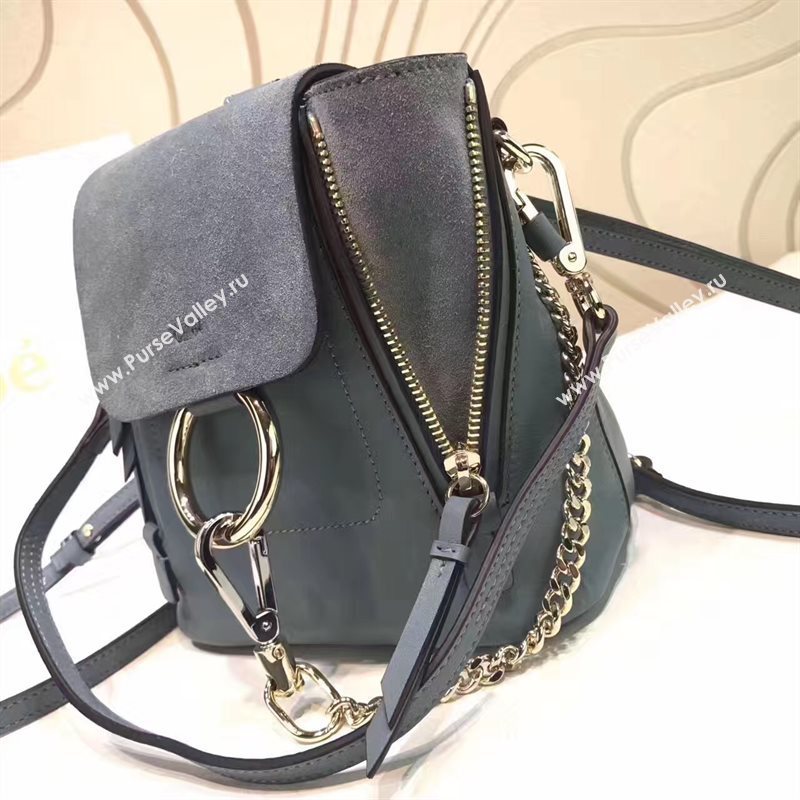 Chloe small faye gray backpack bag 4438