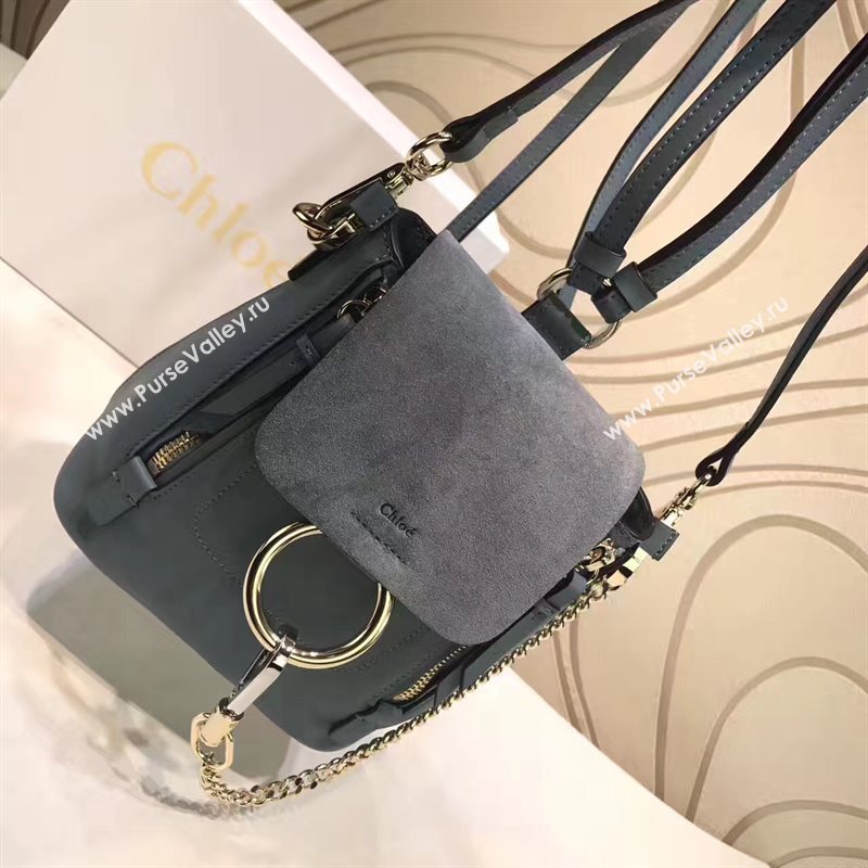 Chloe small faye gray backpack bag 4438