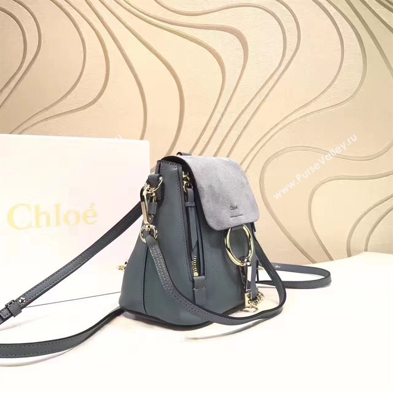 Chloe small faye gray backpack bag 4438