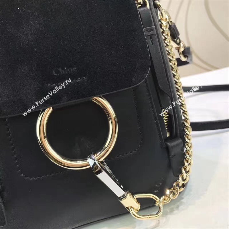 Chloe small faye black backpack bag 4439