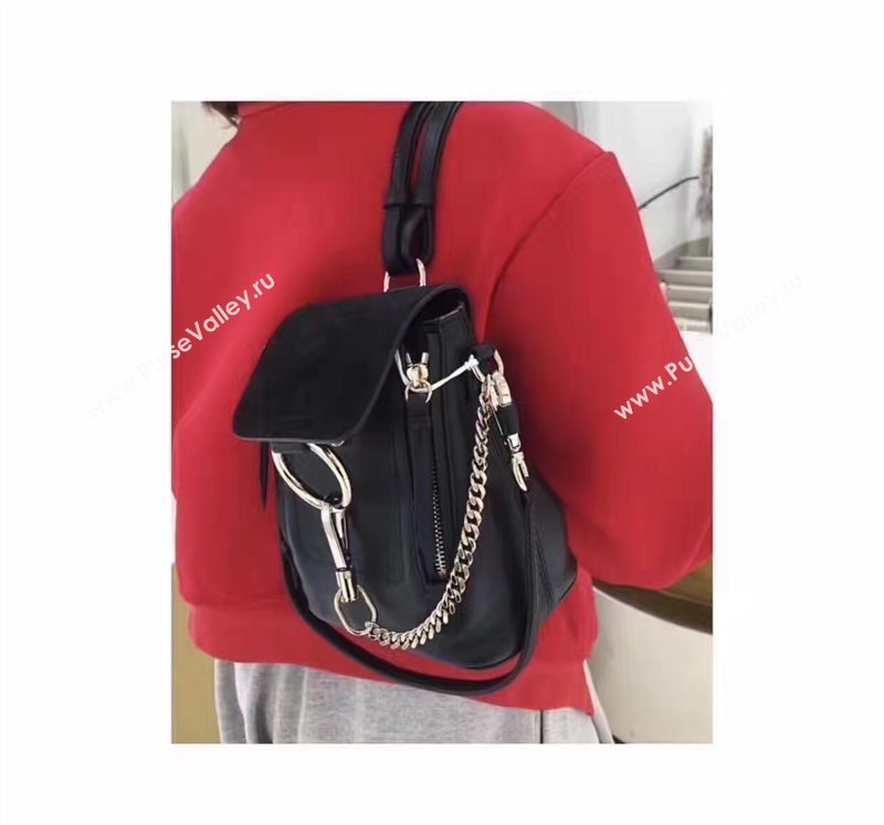 Chloe small faye black backpack bag 4439