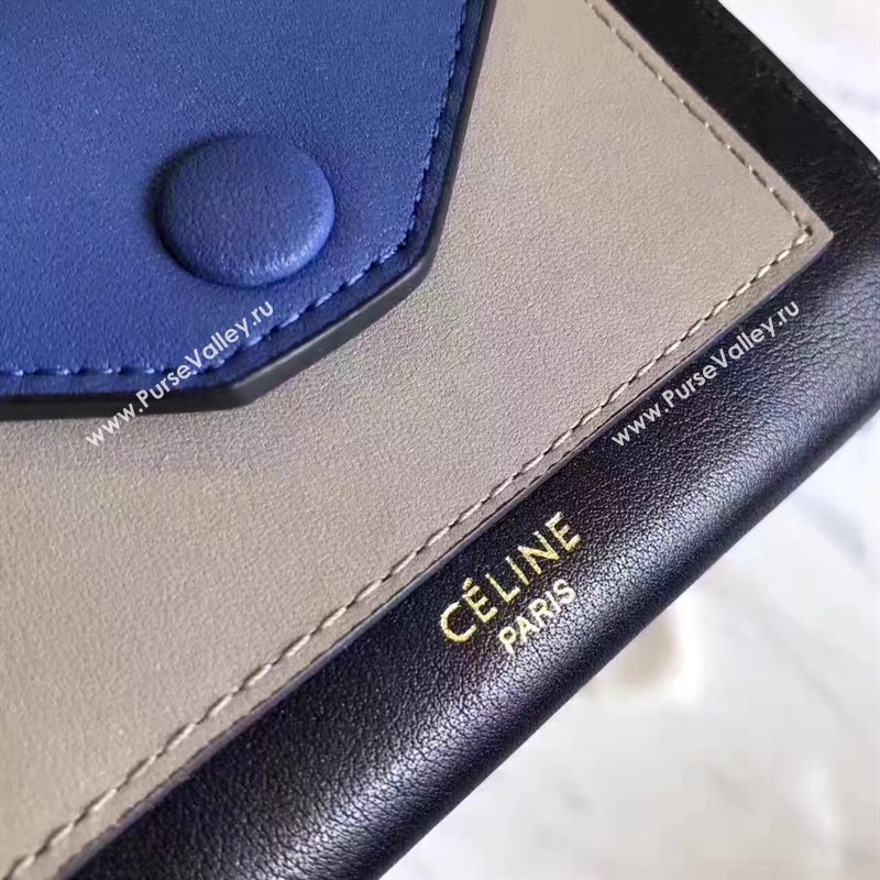 Celine black v wallet navy bag 4540