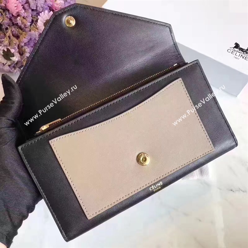 Celine navy v black wallet large bag 4541