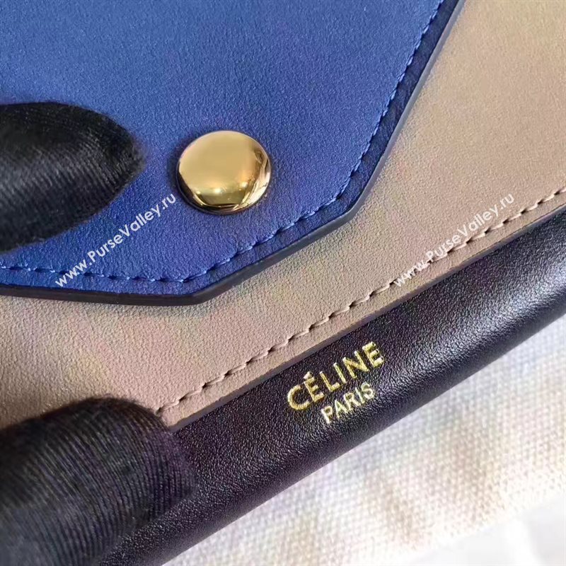 Celine navy v black wallet large bag 4541