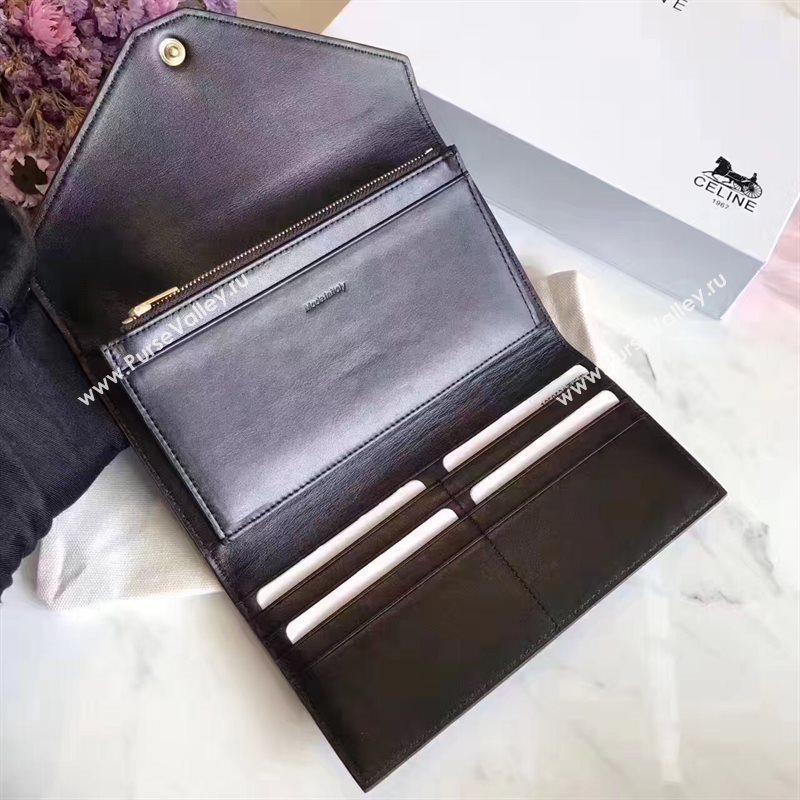 Celine navy v black wallet large bag 4541