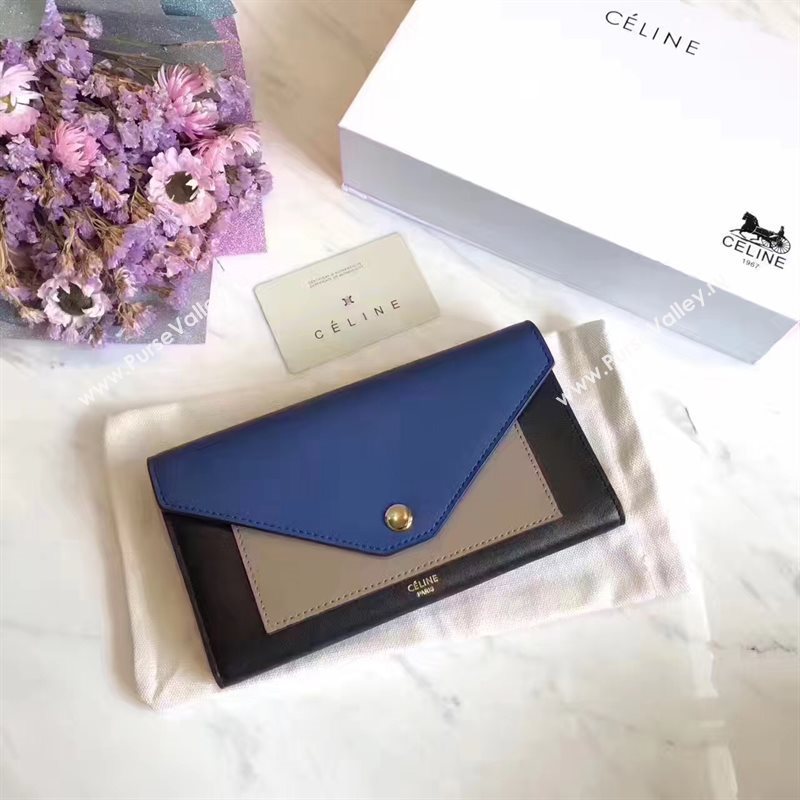 Celine navy v black wallet large bag 4541