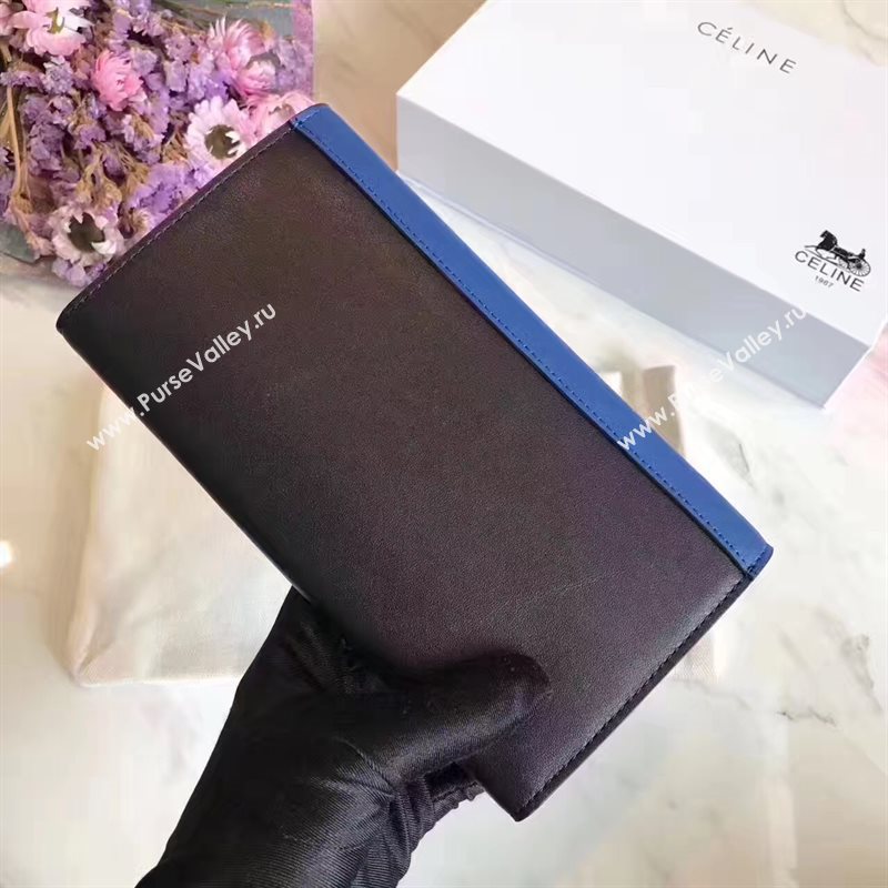Celine navy v black wallet large bag 4541
