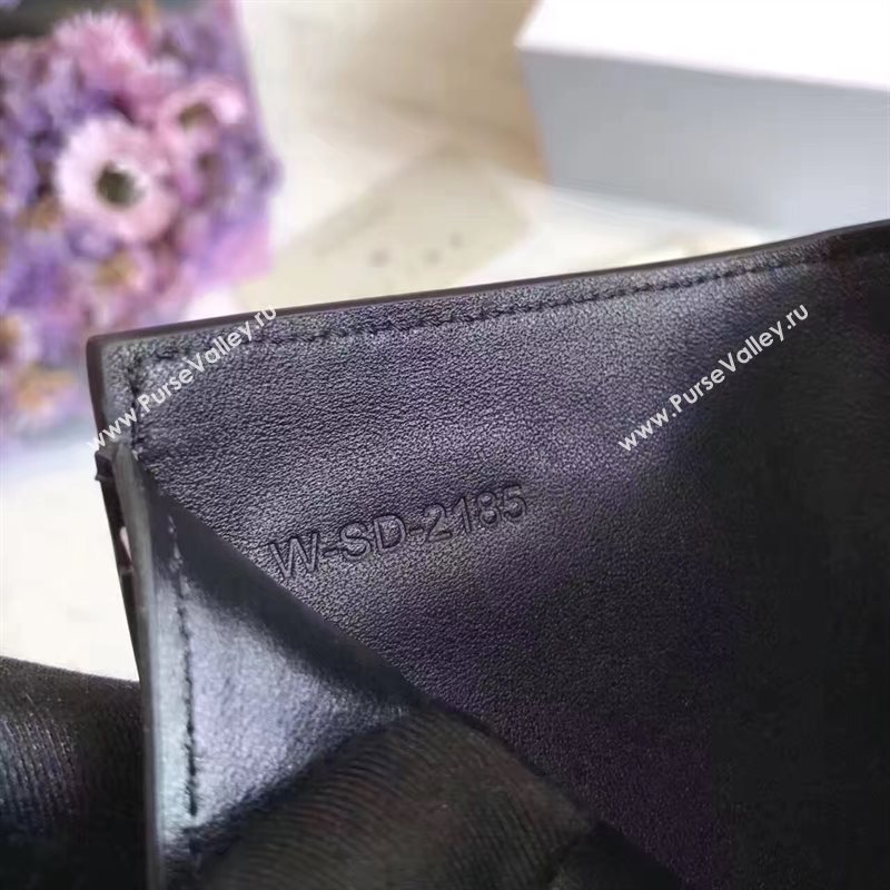 Celine black v wallet green bag 4542