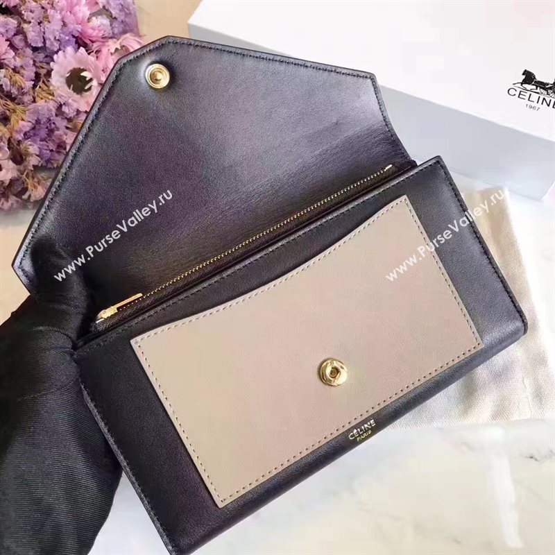 Celine large green v wallet black bag 4543