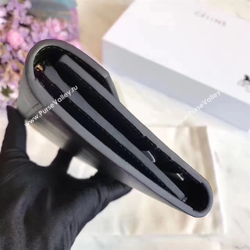 Celine large green v wallet black bag 4543