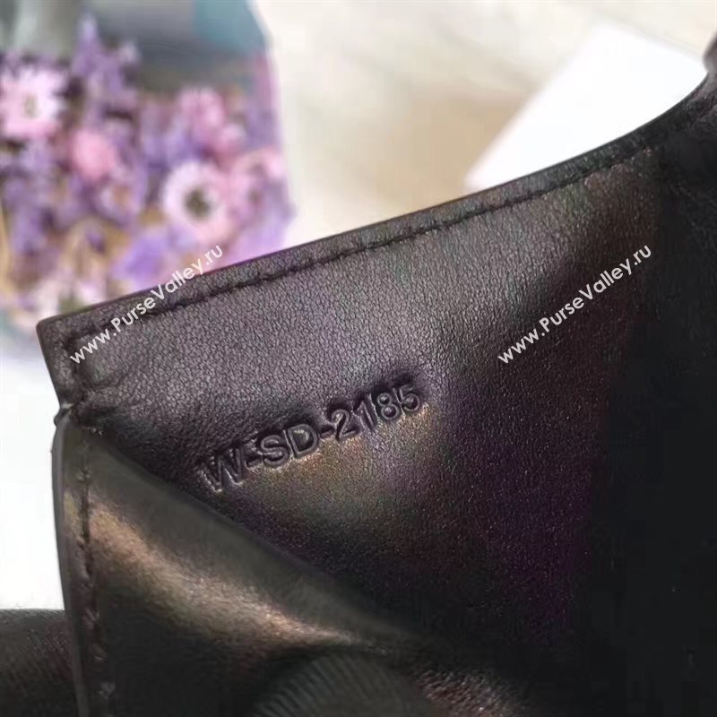 Celine black v wallet red bag 4544