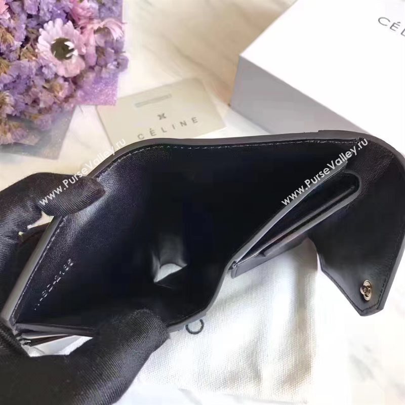 Celine black v wallet red bag 4544