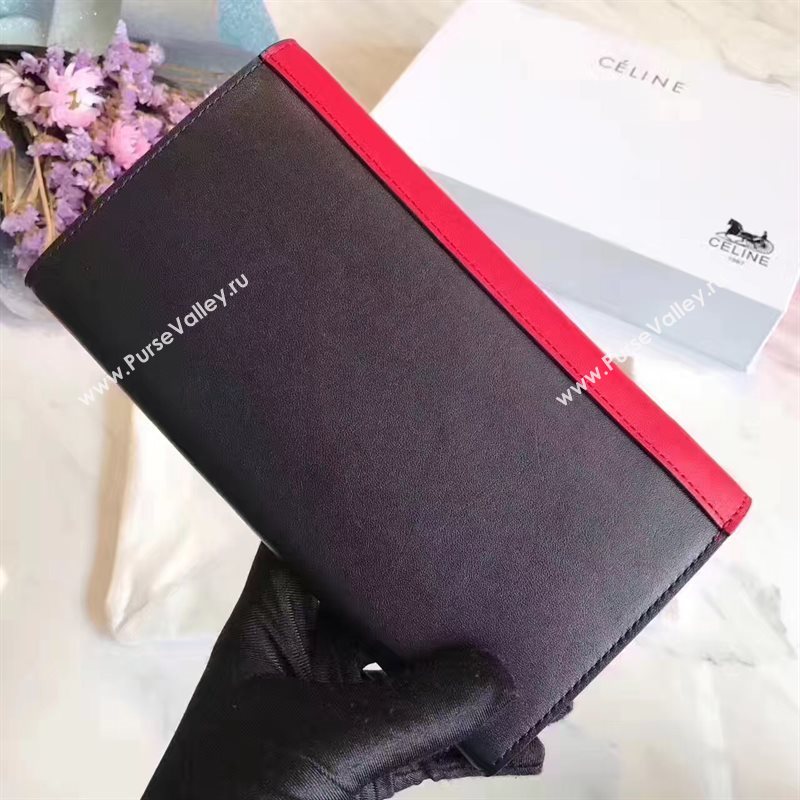 Celine large red v wallet black bag 4545