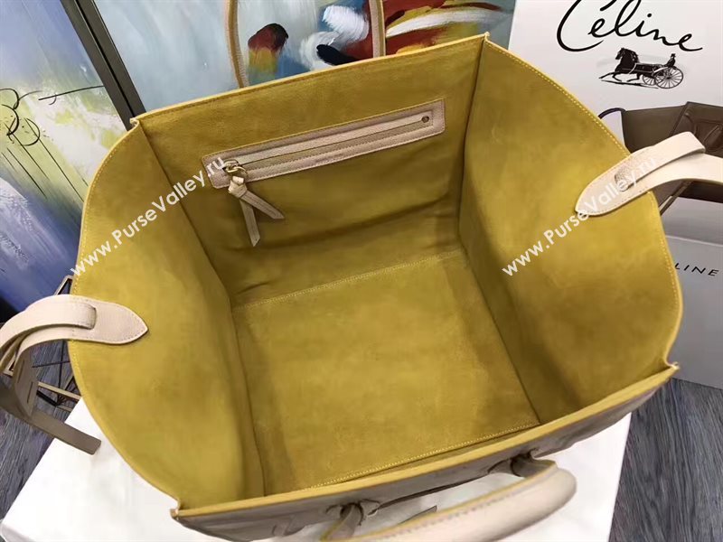 Celine large light gray Phantom Luggage bag 4546