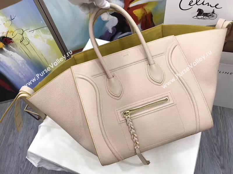 Celine large light gray Phantom Luggage bag 4546