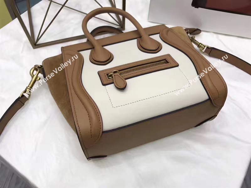 Celine nano tan v Boston suede bag 4549