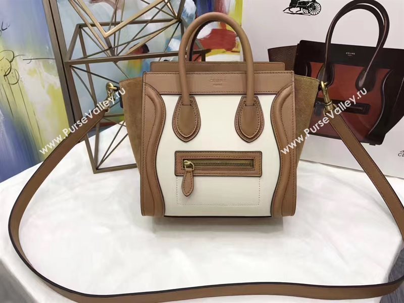 Celine nano tan v Boston suede bag 4549