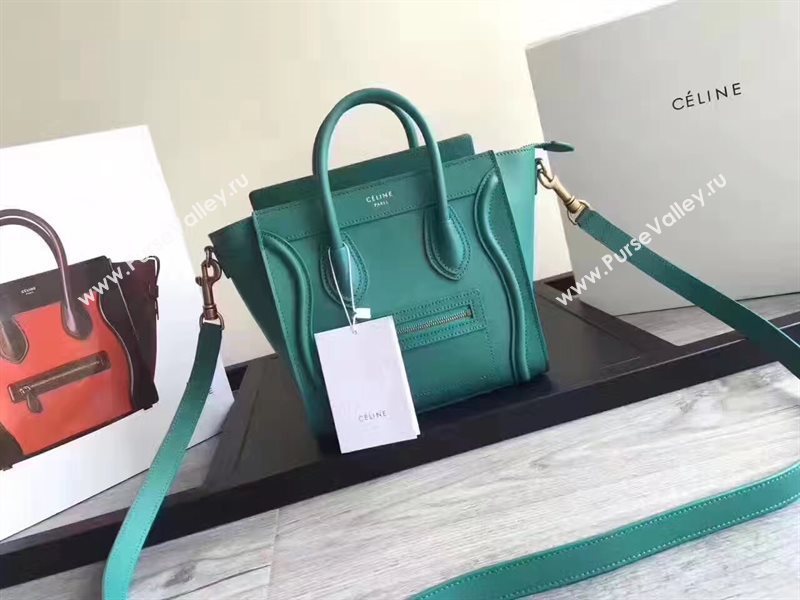 Celine nano Boston green bag 4550