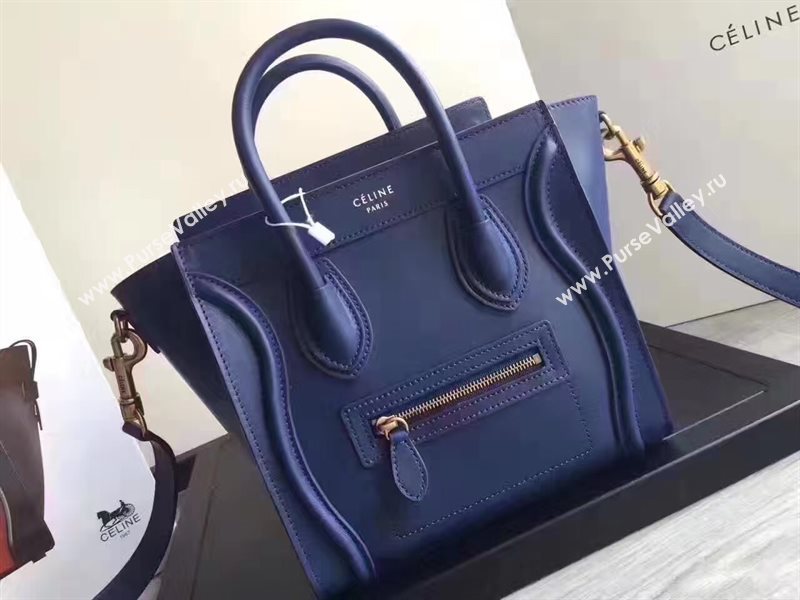 Celine nano Boston navy bag 4551