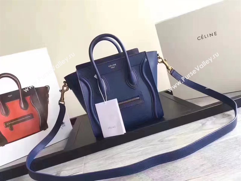 Celine nano Boston navy bag 4551