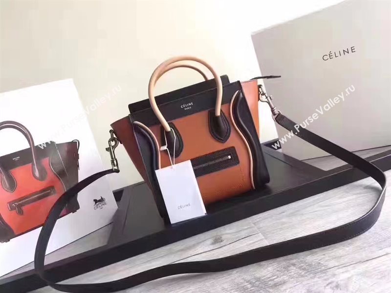 Celine nano orange v Boston black bag 4552