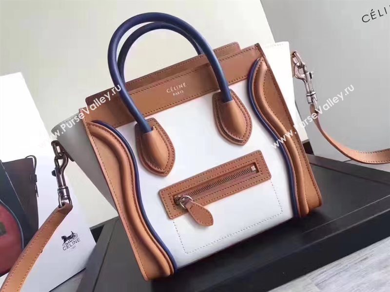 Celine nano white v Boston tan bag 4553