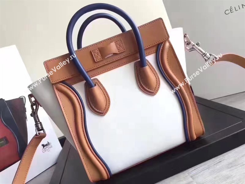 Celine nano white v Boston tan bag 4553