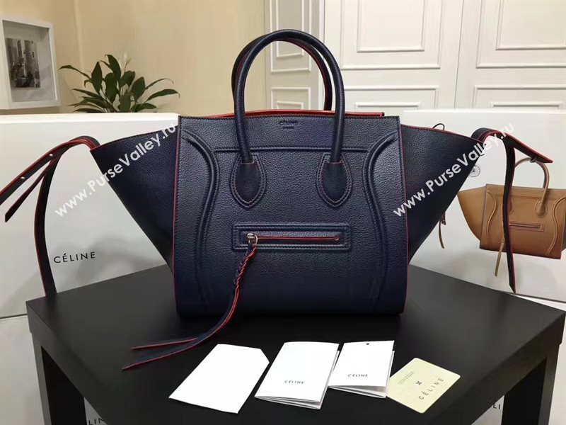 Celine large navy v red Phantom Luggage bag 4559