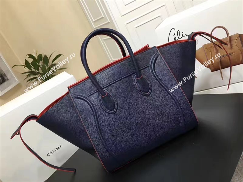 Celine large navy v red Phantom Luggage bag 4559