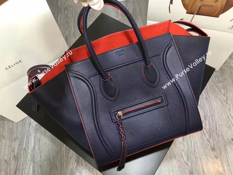 Celine large navy v red Phantom Luggage bag 4559