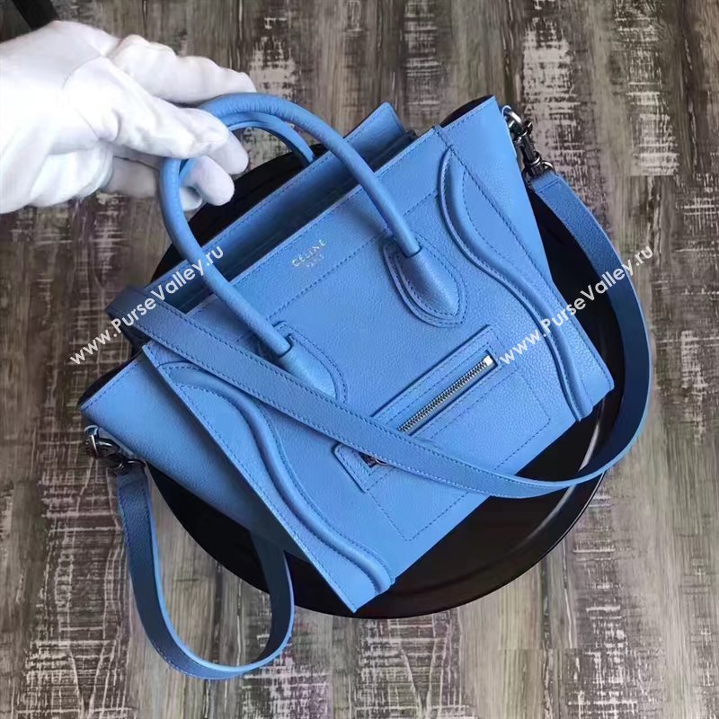 Celine nano light Boston blue bag 4560