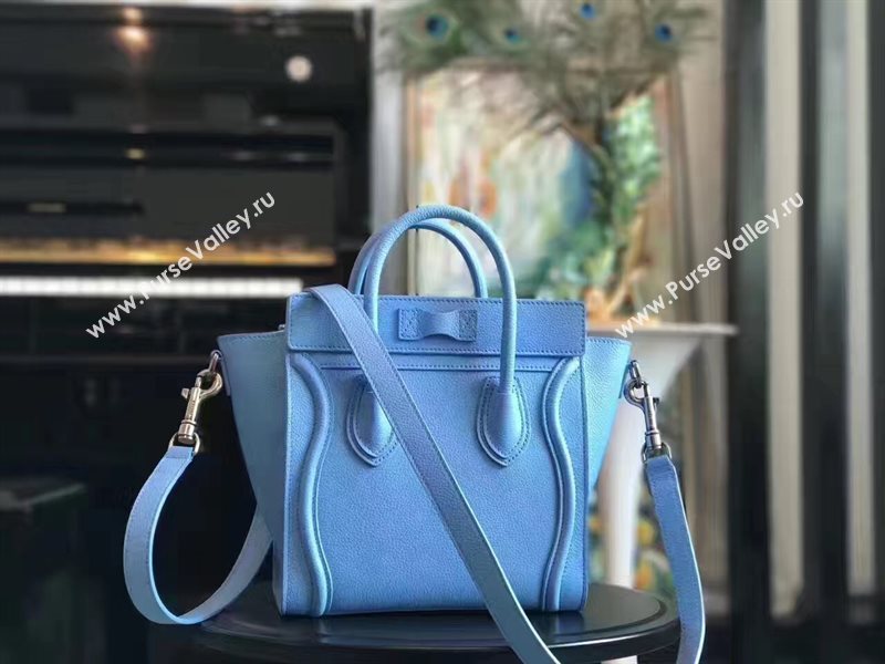 Celine nano light Boston blue bag 4560