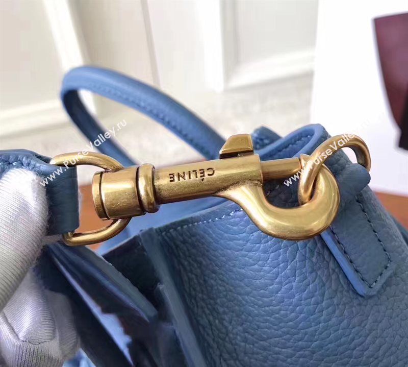 Celine nano light Boston blue bag 4562