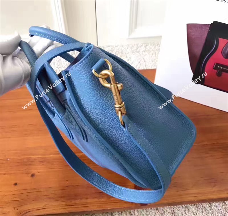 Celine nano light Boston blue bag 4562