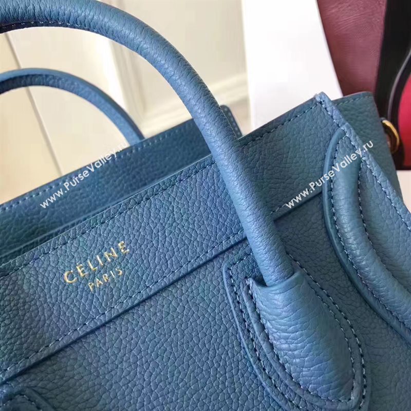 Celine nano light Boston blue bag 4562