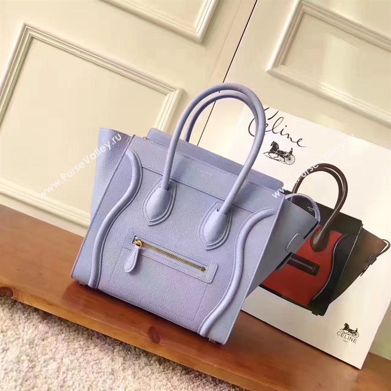 Celine medium grain light Boston blue bag 4564