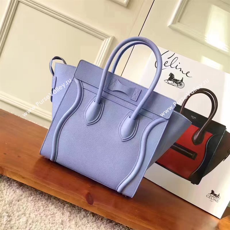 Celine medium grain light Boston blue bag 4564