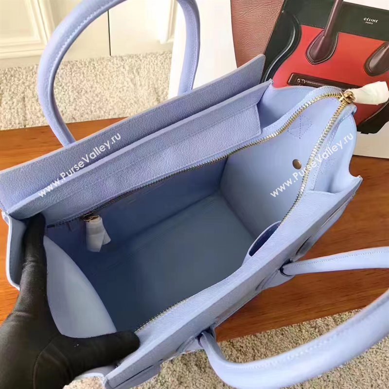 Celine medium grain light Boston blue bag 4564
