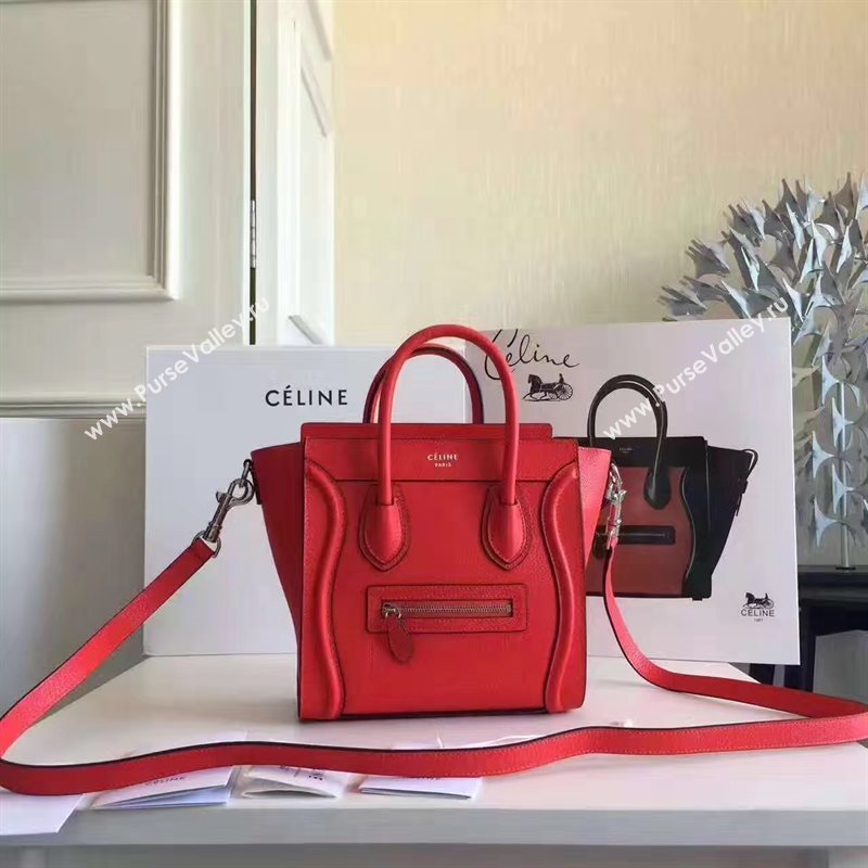 Celine nano Boston red bag 4567