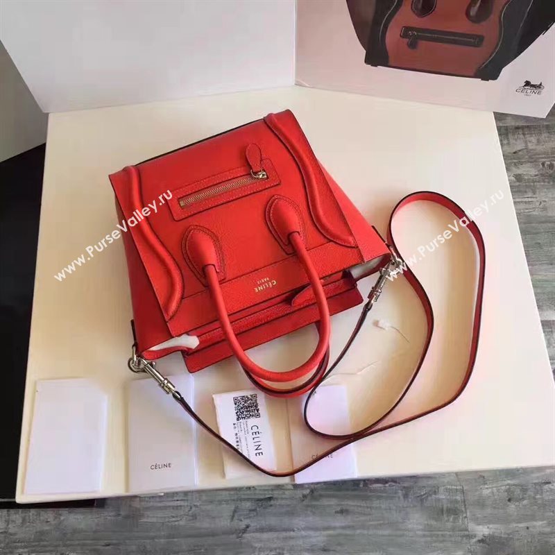 Celine nano Boston red bag 4567